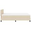 vidaXL Boxspringbett mit Matratze Creme 120 x 190 cm Stoff