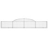 vidaXL Gabionen mit Hochbogen 30 Stk. 300x30x40/60 cm Verzinktes Eisen