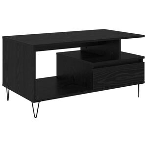 vidaXL Couchtisch Schwarz Eichen-Optik 90 x 49 x 45 cm Holzwerkstoff