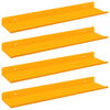 vidaXL Schwebendes Regal 4 pcs Senfgelb 40 x 8,5 x 2,5 cm Stahl