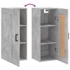 vidaXL Wandschrank Betongrau 34,5x34x90 cm Holzwerkstoff