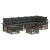 vidaXL Gartensofa-set 8 stk. Grau Poly-Rattan