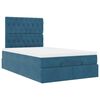vidaXL Ottoman-Bett mit Matratzen Dunkelblau 120x200 cm Samt