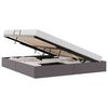 vidaXL Ottoman Bettgestell mit Speicher Grau 160 x 200 cm Kunstleder