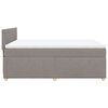 vidaXL Boxspringbett mit Matratze Taupe 160x200 cm Stoff