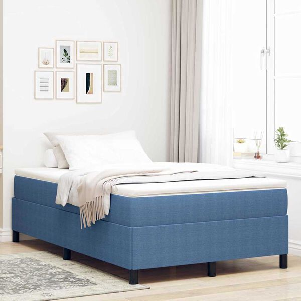 vidaXL Boxspringbett Blau 120 x 200 cm Samt