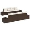 vidaXL Garten-Sofa-Set 8 Stk. Braun und Creme Poly-Rattan