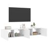vidaXL TV-Wandschr&auml;nke mit LED-Leuchten 2 Stk. Wei&szlig; 80x35x31 cm