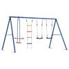 vidaXL Outdoor Schaukelset Mehrfarbig 330 x 185 x 185 cm Stahl und PE