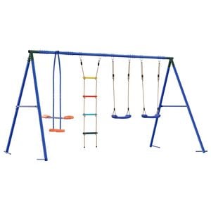vidaXL Outdoor Schaukelset Mehrfarbig 330 x 185 x 185 cm Stahl und PE