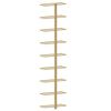 vidaXL Wand-Weinregale f&uuml;r 9 Flaschen 2 Stk. Golden Eisen