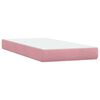 vidaXL Boxspringbett mit Matratze Rosa 100x220 cm Samt