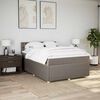 vidaXL Boxspringbett mit Matratze Taupe 160x200 cm Stoff