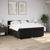 vidaXL Boxspringbett mit Matratze Schwarz 180x200 cm Stoff