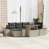 vidaXL Garten-Sofa-Set mit Kissen 7 pcs Hellgrau