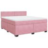 vidaXL Boxspringbett mit Matratze Rosa 180x200 cm Samt