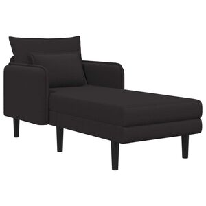 vidaXL Gro&szlig;e Chaiselongue Schwarz Boucl&eacute;