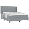vidaXL Boxspringbett mit Kopfteil Hellgrau 180 x 200 cm Stoff