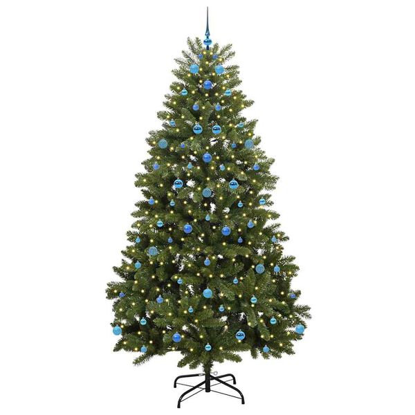 vidaXL Künstlicher Weihnachtsbaum Grün 240 cm PVC und Metall