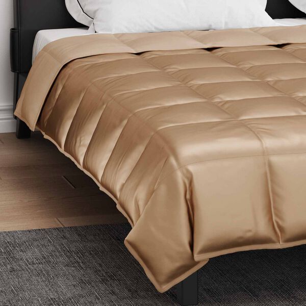 vidaXL Sommerdecke Gold 200 x 200 cm Satin und Mikrofaser