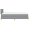 vidaXL Boxspringbett mit Matratze Hellgrau 120 x 190 cm Stoff