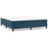 vidaXL Boxspringbett mit Matratze Dunkelblau 180x200 cm Samt