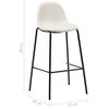 vidaXL 3-tlg. Bar-Set Stoff Creme