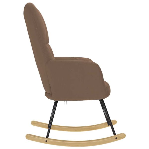 vidaXL Schaukelstuhl Braun Stoff