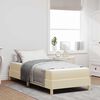vidaXL Boxspringbett mit Matratze Creme 100 x 200 cm Stoff