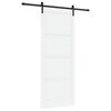 vidaXL Schiebet&uuml;r 93 x 232 cm Holzwerkstoff Wei&szlig; und Schwarz