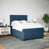 vidaXL Boxspringbett mit Matratze Blau 160x200 cm Samt