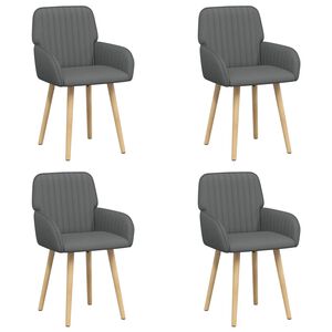 vidaXL Esszimmerst&uuml;hle 4 stk. Stoff Dunkelgrau 56,5 x 50 x 87,5 cm