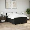 vidaXL Boxspringbett mit Matratze Schwarz 140x190 cm Stoff