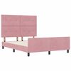 vidaXL Boxspringbett mit Kopfteil Rosa 160 x 200 cm Samt