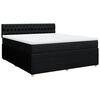 vidaXL Boxspringbett mit Matratze Schwarz 180x200 cm Stoff