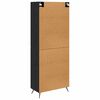 vidaXL Highboard-Schrank mit Regal 2 pcs Schwarz Eichen-Optik