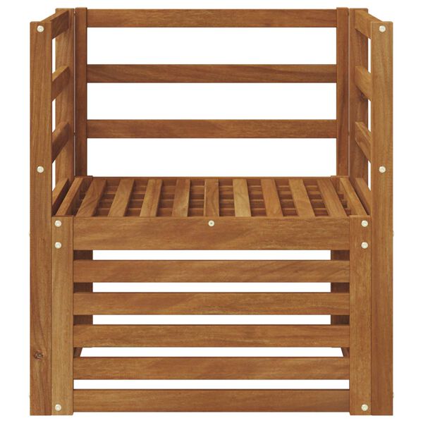 vidaXL Outdoor-Sofagarnitur Natur 67 x 63 x 73 cm Massivholz Akazie