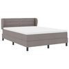 vidaXL Boxspringbett mit Matratze Taupe 140 x 200 cm Stoff