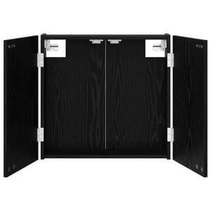 vidaXL Dartboard Schrank Schwarz Eichen-Optik 56 x 12 x 53,5 cm