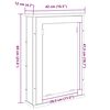 vidaXL Badezimmer-Spiegelschrank Braun 42 x 12 x 60 cm Holzwerkstoff