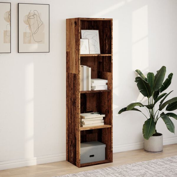 vidaXL B&uuml;cherregal Altholz-Optik 40x30x152 cm Holzwerkstoff