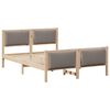vidaXL Bettrahmen mit Kopfteil Taupe 160 x 200 cm Stoff
