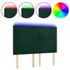 vidaXL LED Kopfteil Dunkelgr&uuml;n 144x5x118/128 cm Samt