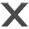vidaXL Couchtischbeine X-Form 2 Stk. Anthrazit 50x(42-43) cm Stahl
