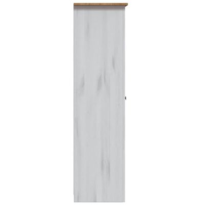 vidaXL Kleiderschrank 3-Türig Weiß 118×50×171,5 cm Kiefer Panama Serie