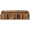 vidaXL Bett mit Stauraum Altholz 75 x 190 cm Holzwerkstoff