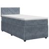 vidaXL Boxspringbett mit Matratze Dunkelgrau 90 x 190 cm Samt