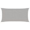 vidaXL Sonnensegel Hellgrau und Wei&szlig; 2,5 x 6 m HDPE