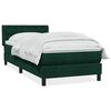 vidaXL Boxspringbett mit Matratze Dunkelgr&uuml;n 80x220 cm Samt