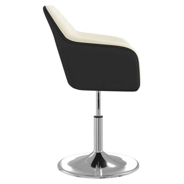 vidaXL Esszimmerstuhl Wei&szlig; und Schwarz Kunstleder